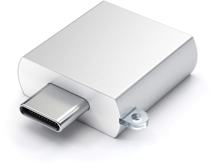Satechi Type-C - Type A USB Adapter, stříbrná_1676900146