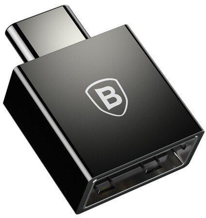 Baseus Exquisite adaptér USB-C samec/USB samice, černá_1103970804