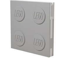 Zápisník LEGO, s gelovým perem, šedá