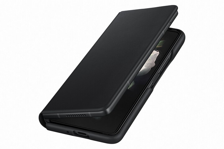Samsung flipové pouzdro pro Galaxy Z Fold3, kožené, černá_973701827