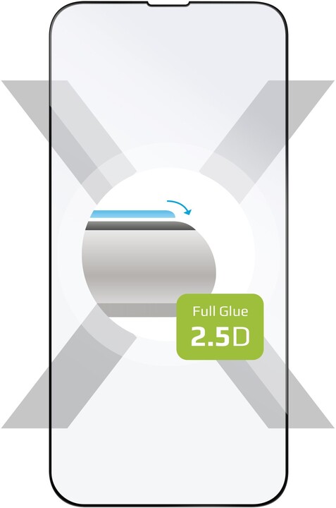 FIXED ochranné sklo Full-Cover pro Apple iPhone 14 Plus, s lepením přes celý displej, černá_428250455