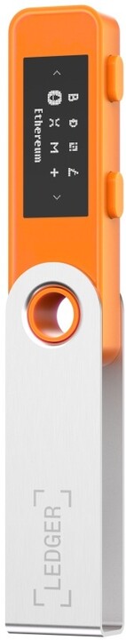 Ledger Nano S Plus BTC Orange, hardwarová peněženka na kryptoměny_1185597758