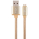 Gembird CABLEXPERT kabel USB A Male/Micro B Male 2.0, 1,8m, opletený, zlatá