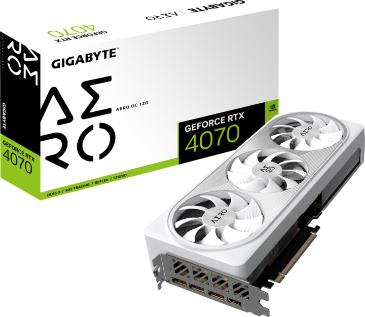 GIGABYTE GeForce RTX 4070 AERO OC 12G, 12GB GDDR6X_1816909906