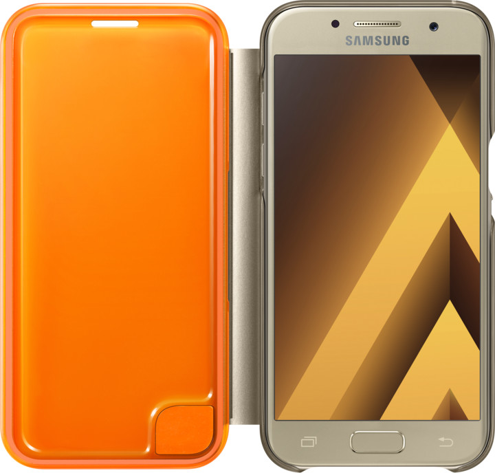 Samsung Galaxy A3 2017 (SM-A320P), flipové pouzdro, zlaté_1273732364