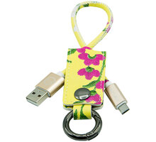 MIZOO USB/ microUSB klíčenka K2-03m, žlutě květovaná_557302497