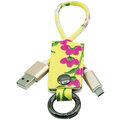 MIZOO USB/ microUSB klíčenka K2-03m, žlutě květovaná