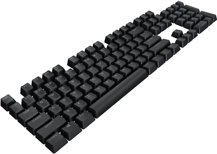Corsair vyměnitelné klávesy PBT Double-shot Pro, 104 kláves, Onyx Black, US_38245402