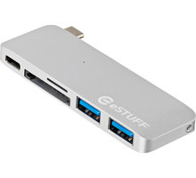 eSTUFF USB-C hub Silver_1131521696