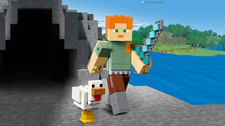 LEGO® Minecraft® 21149 Minecraft velká figurka: Alex s kuřetem_973860324