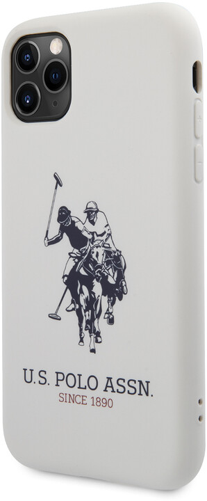 U.S. Polo silikonový kryt Big Horse pro iPhone 11 Pro, bílá_894479365