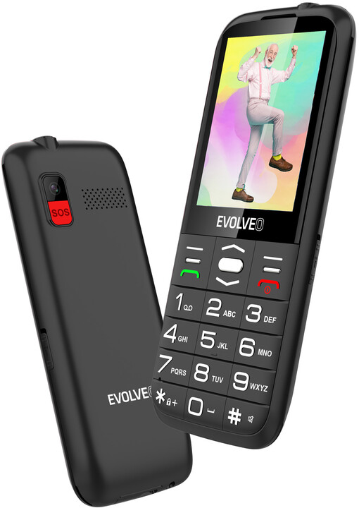 Evolveo EasyPhone XO s nabíjecím stojánkem, černá_1043993183