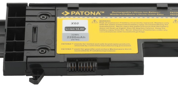 Patona baterie pro IBM, THINKPAD X60/X61 2200mAh Li-Ion 14,4V_1114545439