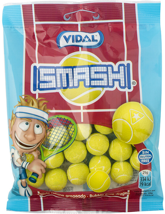 VIDAL Smash - tenisový míč, žvýkačka, meloun, 190g_1331458441
