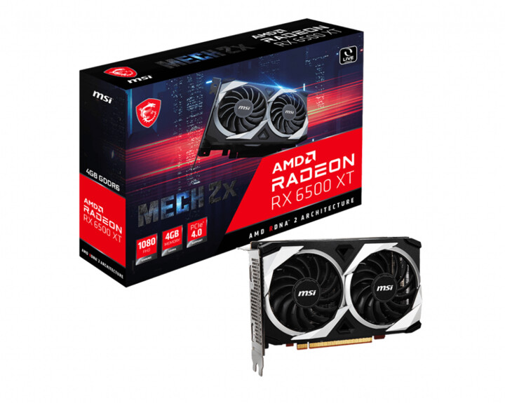 MSI AMD Radeon™ RX 6500 XT MECH 2X 4G, 4GB GDDR6_1633659046