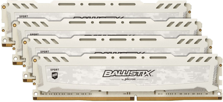 Crucial Ballistix Sport LT White 64GB (4x16GB) DDR4 2666_1061111569