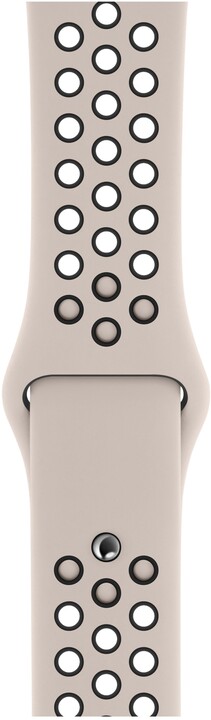 Apple řemínek pro Watch Series 5, 44mm sportovní Nike - S/M a M/L, pískově béžová/černá_1486749183