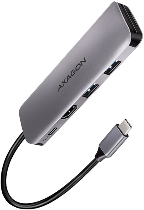 AXAGON multifunkční hub, USB 3.2 Gen 1,2x USB-A, HDMI, SD/microSD, PD 100W_169662865