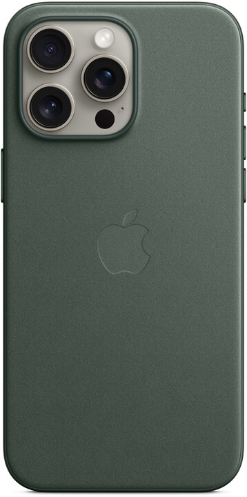 Apple kryt z tkaniny FineWoven s MagSafe na iPhone 15 Pro Max, listově zelená_182975385