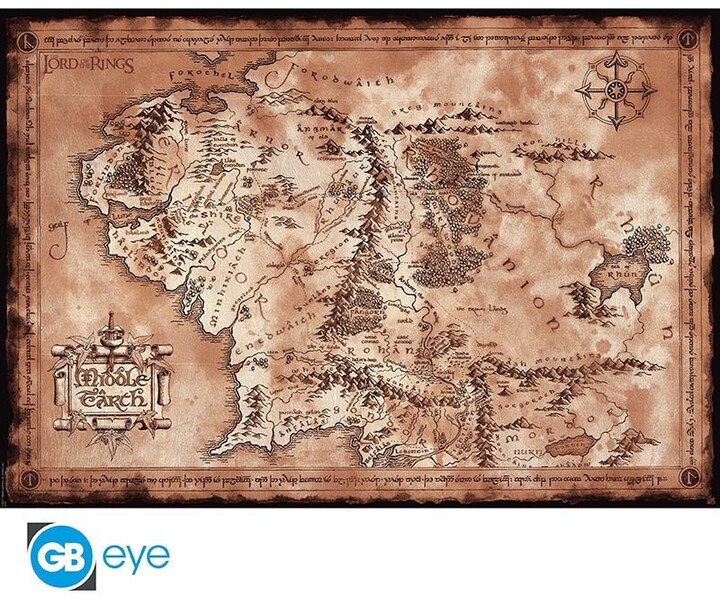 Plakát Lord of the Rings - Map (91.5x61)_2124299417