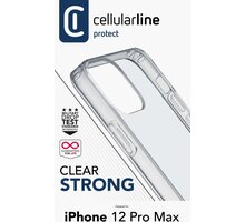 Cellularline zadní kryt Clear Duo pro Apple iPhone 12 Pro Max, s ochranným rámečkem, čirá