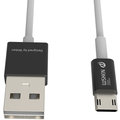 WSKEN MicroUSB nabíjecí/datový kabel, oboustranné konektory,(USB i microUSB) černé koncovky