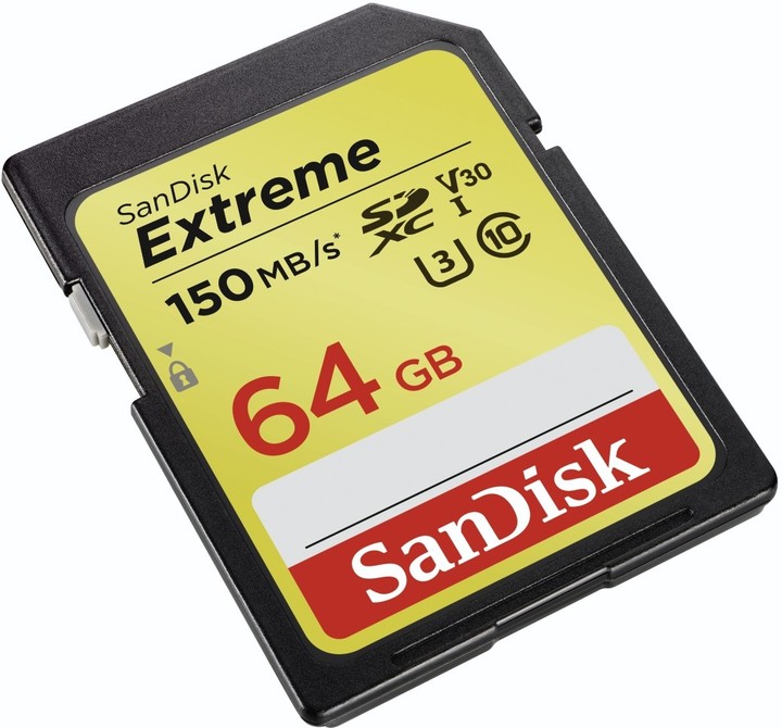 SanDisk SDXC Extreme 64GB 150MB/s UHS-I U3_1539850291