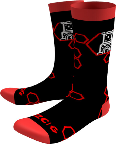 Ponožky CZC.Gaming Bastion, 39-41, černé/červené_827505168