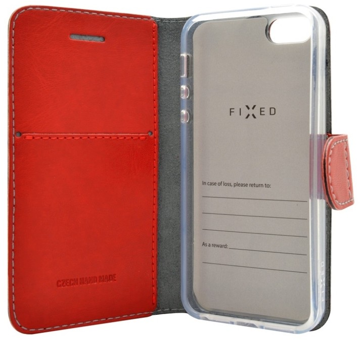 FIXED FIT pouzdro typu kniha pro Apple iPhone 5/5S/SE, červené_620315480