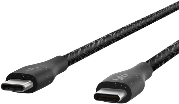 Belkin kabel DuraTek USB-C, M/M, opletený, s řemínekm, 1.2m, černá_138785443