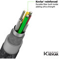 Belkin Prémiový Kevlar kabel, 2.4A, rose gold_1884906912