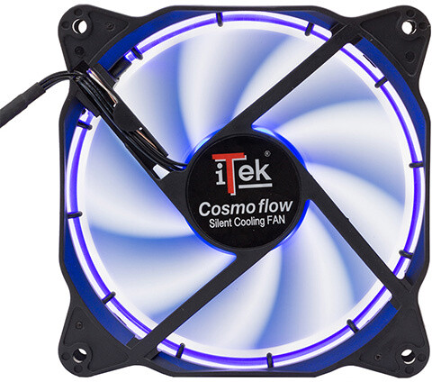 iTek Cosmo Flow - 120mm, Blue LED, 3+4pin, Silent_2082517362
