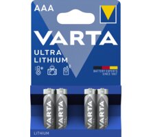 VARTA baterie Ultra Lithium AAA, 4ks 6103301404