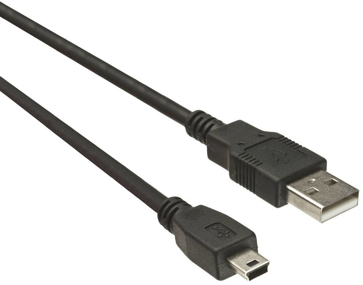 PremiumCord USB, A-B mini, 5pinů - 0,5m