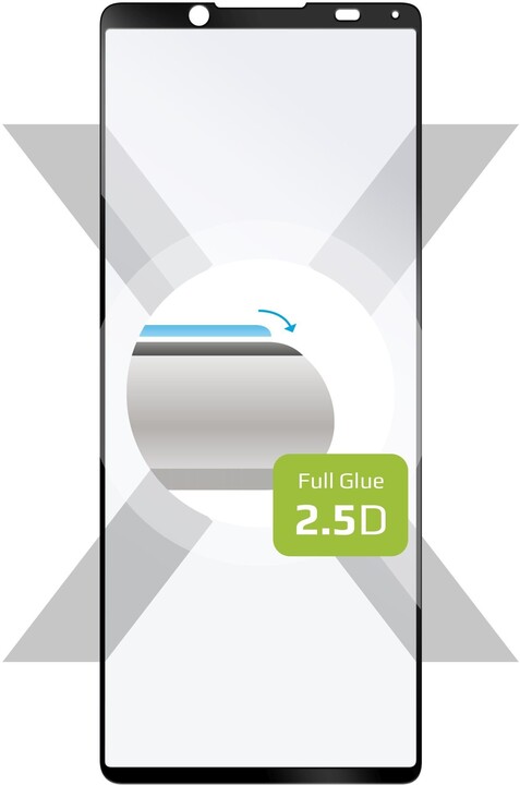 FIXED Ochranné tvrzené sklo Full-Cover pro Sony Xperia 5 III, s lepením přes celý displej, černá_784210703