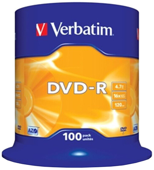 Verbatim DVD-R 16x 4,7GB spindl 100ks_275066141