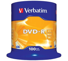 Verbatim DVD-R 16x 4,7GB spindl 100ks Poukaz 200 Kč na nákup na Mall.cz + O2 TV HBO a Sport Pack na dva měsíce