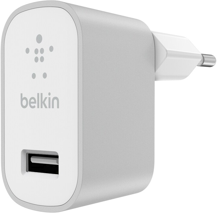 Belkin USB 230V nabíječka MIXIT Metallic 1x2.4A, stříbrná_1975304064