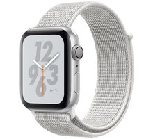 Apple Watch Nike+ Series 4, 44mm, pouzdro ze stříbrného hliníku/bílý provlékací řemínek_104810631