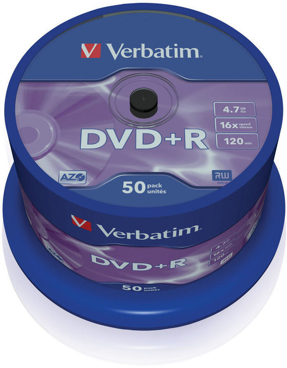 Verbatim DVD+R 16x 4,7GB spindl 50ks_812396896