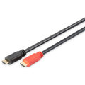 Digitus kabel HDMI - HDMI, M/M, pozlacené konektory, s aktivním zesílením, Ethernet, 10m, černá_1167464104