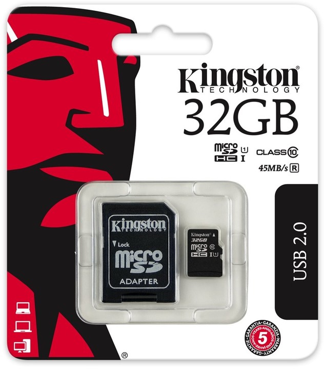 Kingston Micro SDHC 32GB Class 10 UHS-I + SD adaptér_1742417829