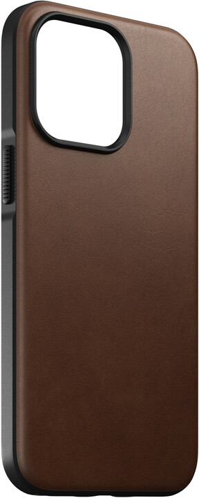 Nomad kožený zadní kryt MagSafe Rugged pro Apple iPhone 13 Pro, hnědá_617189846