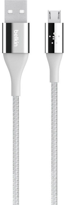Belkin kabel Premium Kevlar USB-A 2.0 /microUSB, 1,2m - stříbrný_772352426