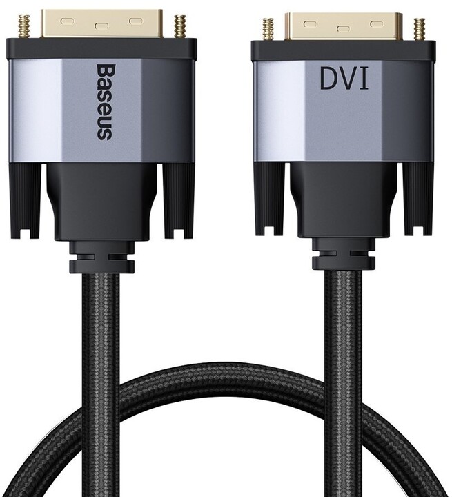 BASEUS kabel Enjoyment Series DVI - DVI, 1m, šedá