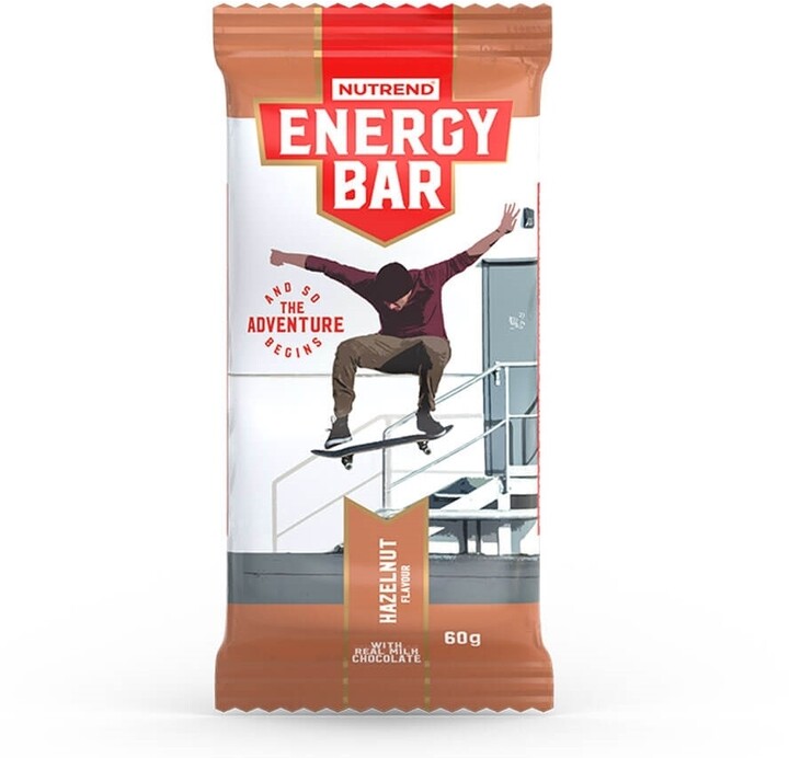 Nutrend ENERGY BAR, tyčinka, energetická, multipack, lískový ořech, 20x60g_911569834