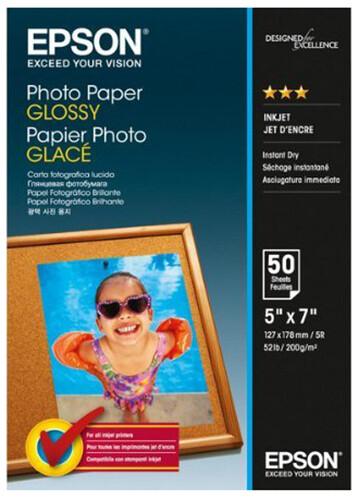Epson Photo Paper Glossy, 13x18 cm, 50 listů, 200g/m2, lesklý
