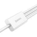 BASEUS kabel Superior 3v1, USB-A - USB-C/micro USB/Lightning, nabíjecí, 1.5m, bílá_1902145679