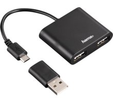 Hama USB 2.0 OTG Hub 1:2 pro smartphone/tablet/notebook/PC 54140