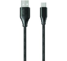 Forever CORE datový kabel USB-C, 3A, 1,5m, textilní, černá